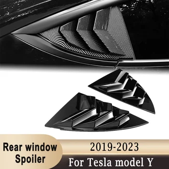 Жалюзи на четверть бокового окна, Спойлер для Tesla Model Y 2019-2022, Отделка бокового вентиляционного отверстия, Аксессуары спортивного стиля