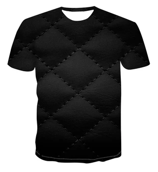 3D Новая модная футболка с короткими рукавами, дышащая мужская футболка с круглым вырезом, геометрическая квадратная простая красочная рубашка
