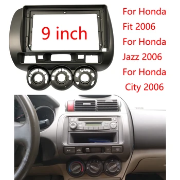Автомобильная 9-дюймовая стереосистема 2 Din o Фасция o DVD-панель Безель Рамка Монтажной отделки Левого/правого колеса для Honda Fit City Jazz 2006