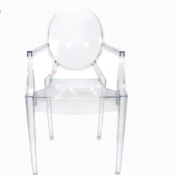 Оптовый Акриловый Прозрачный Стул-Призрак С Подлокотниками Для мебели для свадебных мероприятий