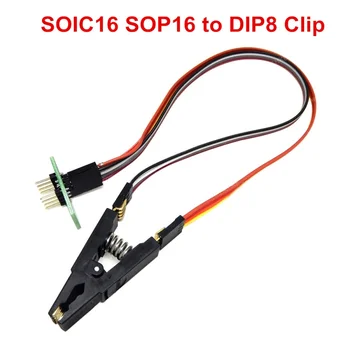 Программатор-Зажим для prueba SOP16 SOP, микросхема с 16 выводами SOIC16, абразад для prueba SOP16 a DIP8, Зажим для флэш-памяти 25 серии RT809F
