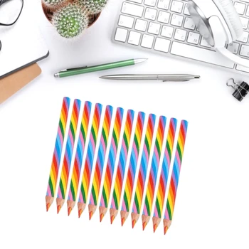Наборы деревянных карандашей радужного цвета, разноцветные карандаши для рисования взрослых и детей Прямая поставка