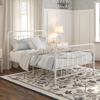 Цельнометаллическая кровать Better Homes & Gardens Kelsey, мебель для спальни с белым каркасом