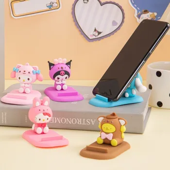 Новая плоская поддержка мобильного телефона Sanrio, мультяшное украшение рабочего стола, Прекрасная мелодия, поддержка мобильного телефона, Небольшие подарки оптом