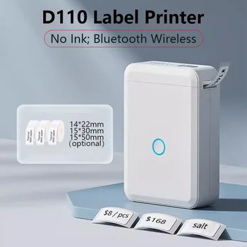 Niimbot D110 Мини-Принтер Этикеток Карманный Термопринтер Самоклеящихся Наклеек Портативный Мобильный Bluetooth Беспроводной Принтер Этикеток