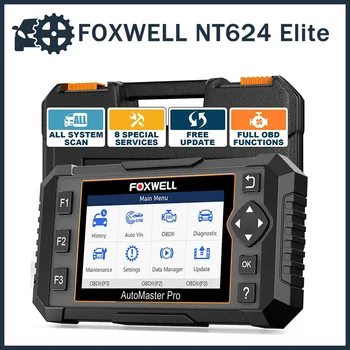 FOXWELL NT624 Elite OBD2 Automotive Tools SAS TPS ABS Oil EPB Reset All System Scan Tool ODB Диагностический Сканер OBD2 Бесплатное Обновление