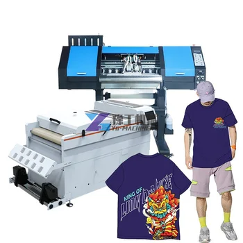 YUGONG Dual Head 12 кв. м / ч Dtf принтер Печатная машина для ткани Футболка Dtf принтер 60 см