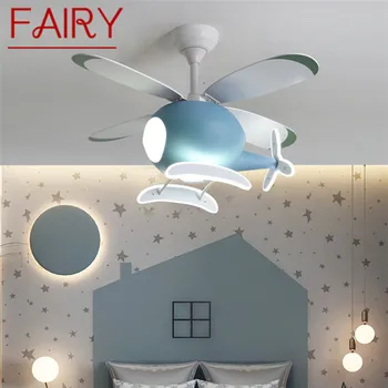 Сказочный детский потолочный вентилятор в скандинавском стиле, Индивидуальный креативный светодиодный Светильник для ресторана, спальни, кабинета С легким потолочным вентилятором