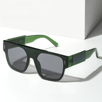 Новые модные солнцезащитные очки в квадратной оправе 86578, цельные солнцезащитные очки, женские модные солнцезащитные очки Y2K