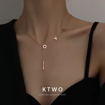 Корейские минималистичные вставки, сексуальное золотое ожерелье с холодным ветром, красочная золотая цепочка для свитера
