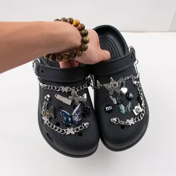 Дизайнерские роскошные модные Крокодил подвески DIY красочные бабочки аксессуары для обуви для сандалий винтажные элегантные Сабо украшения новый
