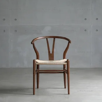 Эргономичный деревянный стул Минималистский туалетный столик Расслабляющий Дизайн скандинавского обеденного стула Современная японская мебель Cadeiras De Jantar