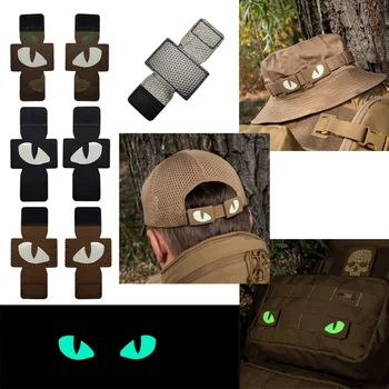 Застежки-крючки Cat Tiger Eyes, тактическая светящаяся в темноте боевая аппликация, нашивка для головных уборов, нашивки для шлемов, униформы, нашивки для рюкзаков