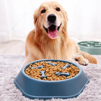 Новая миска для кормления домашних собак, миска для щенков, замедляющая процесс поедания, миска для посуды, предотвращающая ожирение, товары для домашних собак, Дропшиппинг Stora