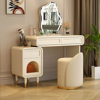Современные комоды Мебель для спальни Многофункциональный письменный стол Шкаф для хранения в квартире Косметический столик Туалетный столик с зеркалом