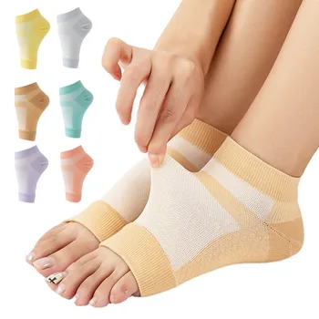 1 Пара эластичных однотонных носков для защиты пятки, Уход за сухими ногами, предотвращающий появление трещин, Жесткие компрессионные носки для защиты кожи