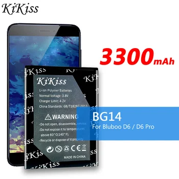 Аккумулятор большой емкости KiKiss емкостью 3300 мАч BG 14 BG14 для аккумуляторов мобильных телефонов Bluboo D6 Pro D6Pro