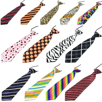 Предварительно завязанный эластичный галстук в радужную полоску для мальчиков с Леопардом, детский костюм с шелковистыми галстуками