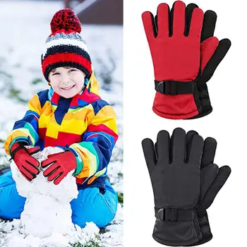 Новые детские зимние теплые перчатки для мальчиков и девочек, Лыжные сноуборды, ветрозащитные, водонепроницаемые, утолщают, сохраняют тепло Зимой Обязательно