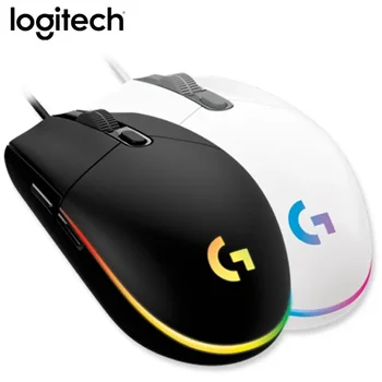 Эргономичная игровая мышь Logitech G102 второго поколения, 6-кнопочная проводная игровая мышь с разрешением 8000 точек на дюйм, игровая с RGB-подсветкой, подходит для ПК