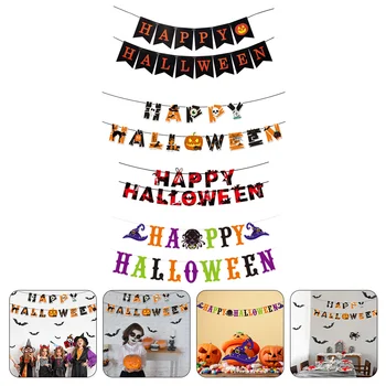 Подвесной флаг на Хэллоуин, Баннер, Декор для вечеринки, Декоративные Баннеры, Тыква