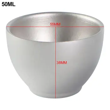 Легкая титановая чашка Походная чайная кружка для воды Посуда для улицы 50 мл