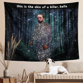 Это кожа убийцы Bella Aesthetic Tapestrys Забавный мем-гобелен, висящий на стене художественный плакат для гостиной