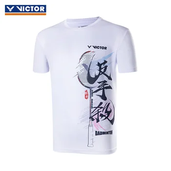 Модная футболка Victor, спортивная майка, одежда для бадминтона, спортивная одежда поло с коротким рукавом 30007