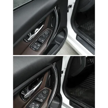 2шт Защитная крышка для внутренней дверной ручки из АБС для BMW 3 4 серии 3 Серии GT F30 F35 2013-2019 Черный