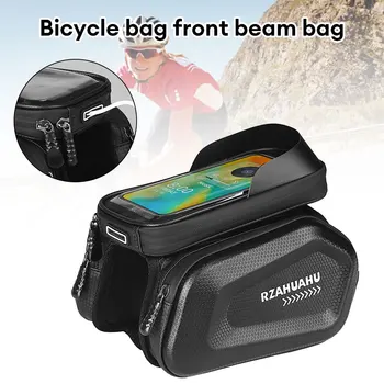 7-дюймовый телефон, сумка на переднюю раму велосипеда, сенсорный экран, Водонепроницаемая жесткая оболочка, Сумки для хранения верхней трубки велосипеда, Органайзер, аксессуары для велоспорта