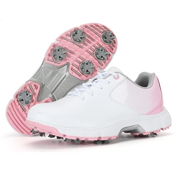Женская обувь для гольфа с шипами, водонепроницаемые кроссовки для гольфа, 7 шипов, спортивная обувь для гольфа на открытом воздухе, женская одежда для гольфа