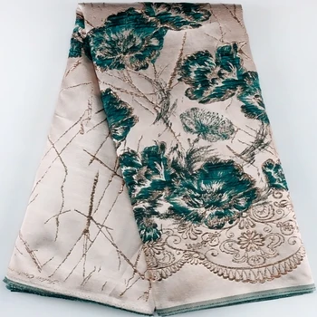 Модная Африканская парча, Жаккардовая кружевная ткань 2023, высококачественная ткань, французское кружево, ткань жаккардового переплетения для пошива свадебного платья