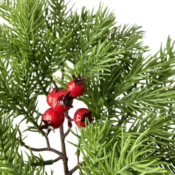 Искусственные растения, Рождественские украшения, Праздничная сосновая шишка, лист из Падуба, зеленая Виноградная лоза, подвесной венок для рождественского украшения дома