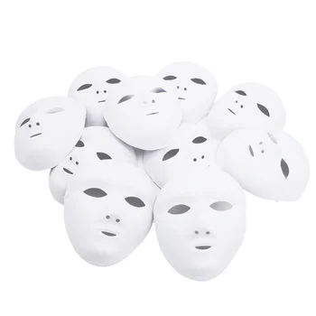 12шт Женских костюмов на Хэллоуин в анфас, сделай САМ, Пустая маска для рисования, Хэллоуин, Танец Хип-Хопа, Призрак, Косплей, Маскарадное платье