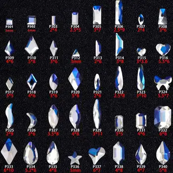 100/500 шт. Бутик Blue MoonLight Стразы для дизайна ногтей с плоским дном, стеклянные кристаллы, 3D украшения для ногтей Разных форм оптом