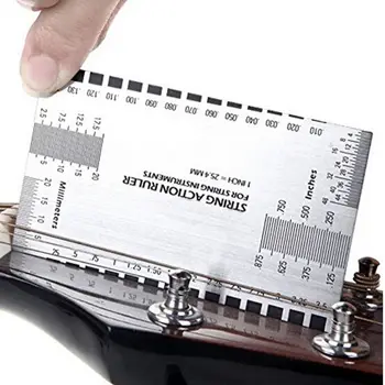 Прочный инструмент для обслуживания Руководство по настройке гитары Линейка для измерения струн Штангенциркуль для измерения высоты Luthier