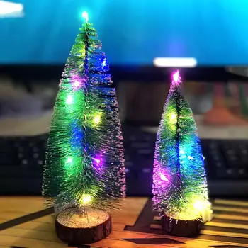 Искусственный с основанием, широкое применение, Настольная елка из сосны, украшение для рождественской елки, мини-елка на Рождество