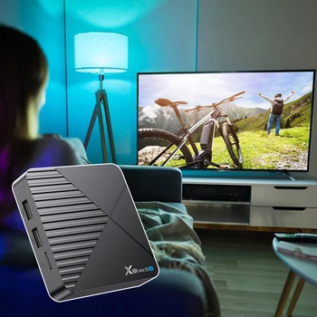Мини-ТВ-приставка Android13.0 с голосовым пультом дистанционного управления, Медиаплеер многократного использования, ТВ-приставка для гостиной дома