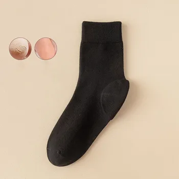 Женские носки до колена с защитой от трещин на осень и зиму, носки до икр, однотонные длинные носки, леггинсы из искусственного нейлона