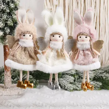 Новый Год 2024 Подарки Рождественские Куклы-Ангелы Украшения на Рождественскую Елку Рождественские Украшения для Дома Navidad 2023 Natal Noel Decor Doll