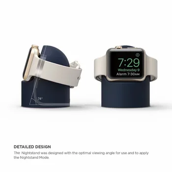 Силиконовая подставка для зарядного устройства для Apple Watch серии 7/6/ SE/5/4/3/2/1 Настольный держатель для аксессуаров iWatch (45/44/42/41/40/38 мм)