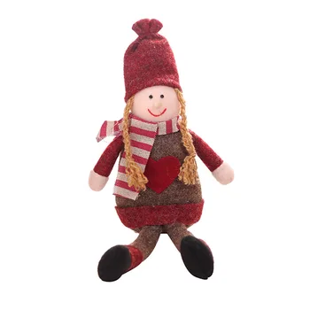 Рождественская плюшевая игрушка-орнамент для девочек, прочная креативная декоративная плюшевая игрушка, идеальный подарок для малышей