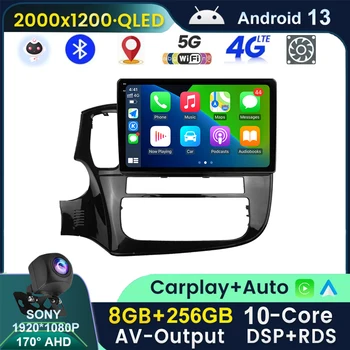 10 Ядерный Android 13 Для Mitsubishi Outlander 3 GF0W GG0W 2012-2018 Автомобильный Радио Мультимедийный Видеоплеер Навигация GPS 2 Din БЕЗ DVD