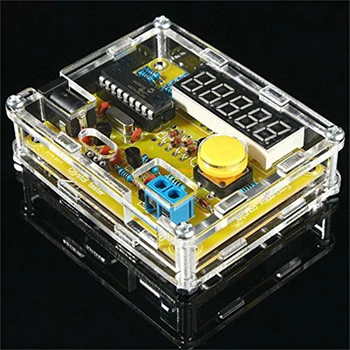 Частотомер с кварцевым генератором частотой 1 Гц-50 МГц, 5-значный дисплей, Цифровой Модуль счетчика частоты с корпусом, Наборы для поделок