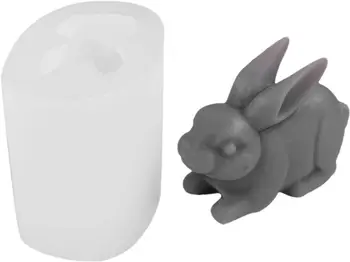 Формы для изготовления Свечей с Кроликом,3D Формы для Изготовления Свечей с Пасхальным Кроликом для Изготовления Смолы - Форма для Кролика для Помадных Конфет Chocolate Arom
