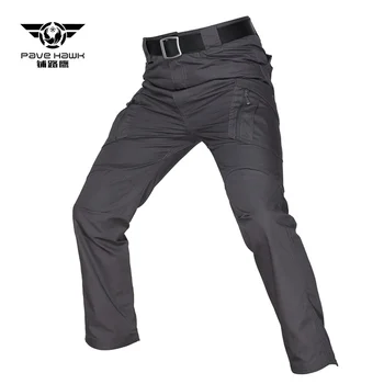 Мужские тактические брюки IX9, повседневные комбинезоны, камуфляжные брюки с несколькими карманами, прочные боевые брюки для альпинизма в дикой природе
