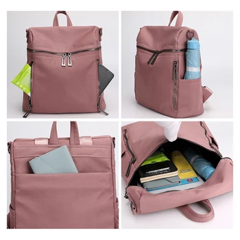 Женский рюкзак-кошелек, нейлоновая сумка через плечо с несколькими карманами, маленькая сумка для книг для девочек