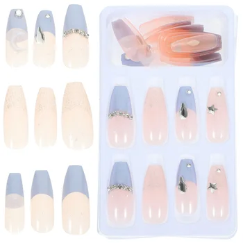 1 комплект женских накладных ногтей, накладные ногти для девочек, принадлежности для маникюра, аксессуары для ногтей для маникюрного салона