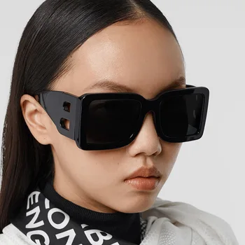 Модные Классические Черные солнцезащитные очки люксового бренда, женские модные дизайнерские квадратные солнцезащитные очки Ретро-оттенков, очки UV400