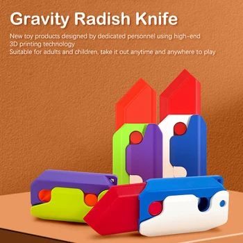 3D печать Гравитационный прыжок Маленький нож для редиски Мини модель Студенческий приз Подвеска Декомпрессионная игрушка Подарок для мальчиков